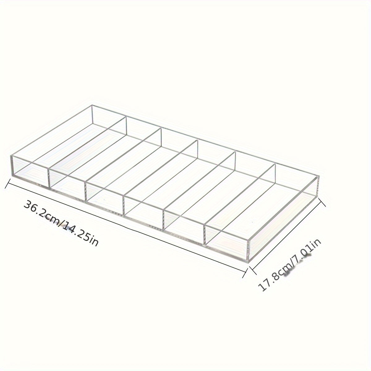 Organizador de Óculos em Acrílico Transparente – 6 Compartimentos Premium