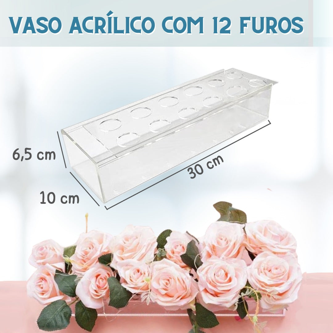 Vaso de Flor Acrílico - 💓Especial Dia das Mães