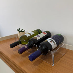 Suporte para Vinhos em Acrílico – Organizador Premium